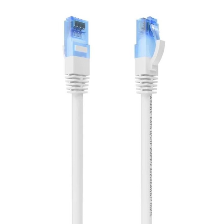 aisens cable rj45 cat.6 utp awg26 cca blanco 20m