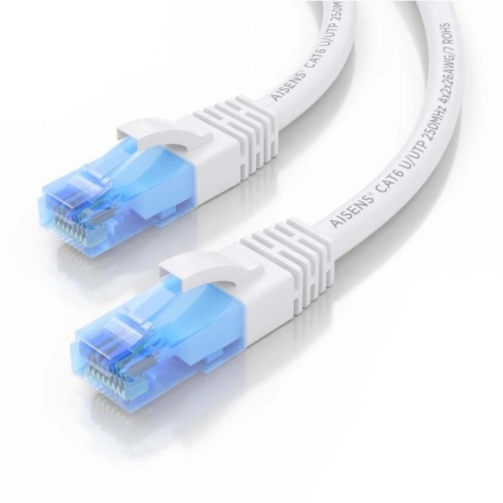 aisens cable rj45 cat.6 utp awg26 cca blanco 20m