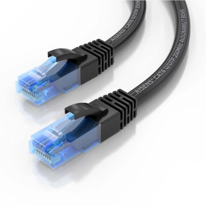 aisens cable rj45 cat.6 utp awg26 cca negro 7.5m