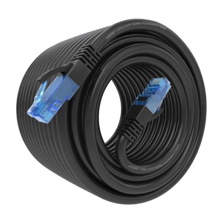 aisens cable rj45 cat.6 utp awg26 cca negro 20m