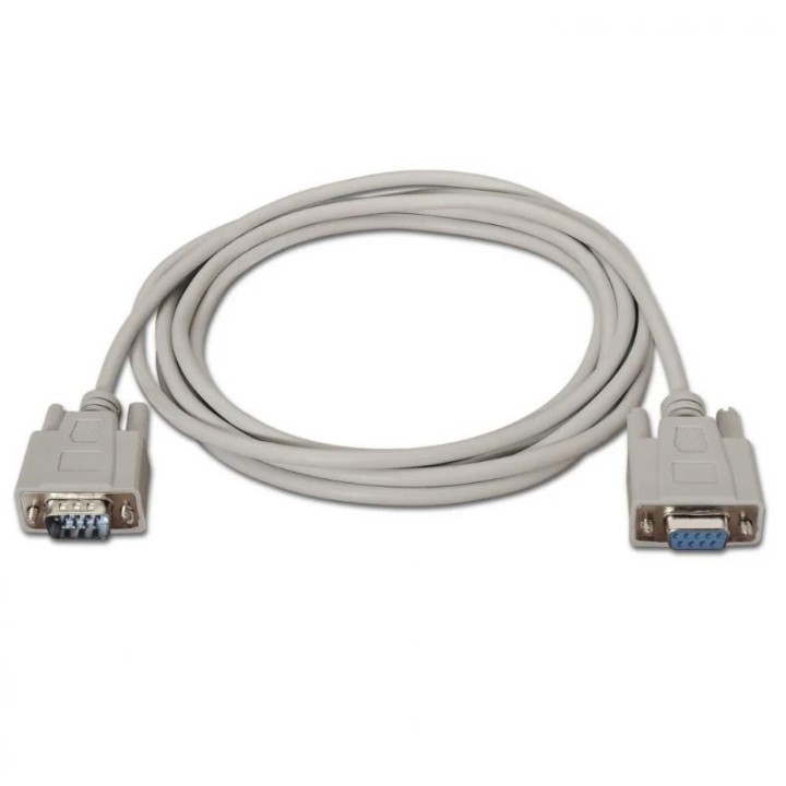 aisens cable serie rs232 db9/m-db9/h beige 1.8m
