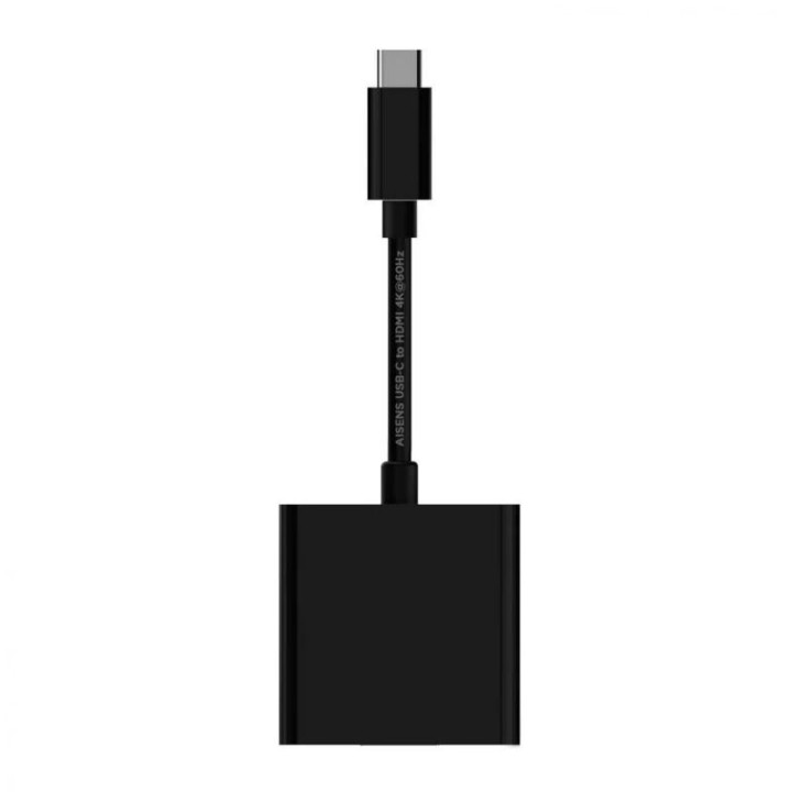 aisens conversor usb-c/m a hdmi/h 4k negro 15cm