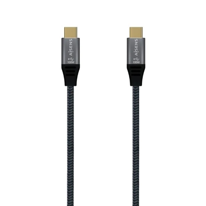 aisens cable usb3.2 gen2x2 5a e-mark cm-cm gris 2m