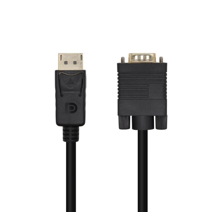 aisens conversor dp/m-vga/m negro 2.0m