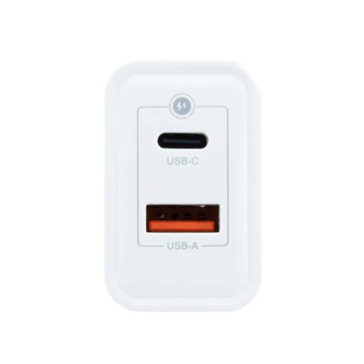 coolbox cargador gan 30w usb-c/usb-a pared