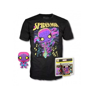 funko pop & tee marvel spiderman black light funko + camiseta talla xl
