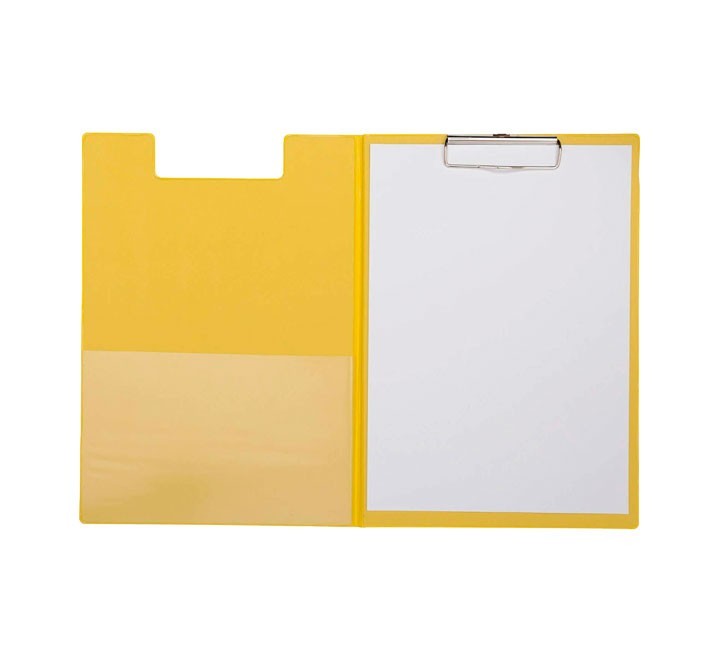 soporte maul c/tapa+pinza sup. a4 amarillo