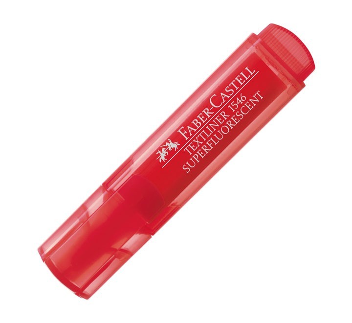 fluor faber castell textliner 1546 transl. rojo