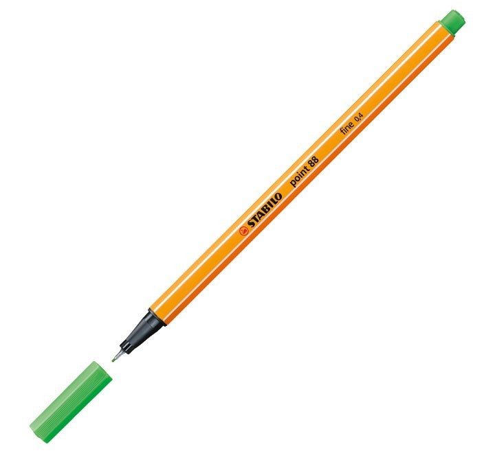 rotulador stabilo point 88 0.4mm verde hoja