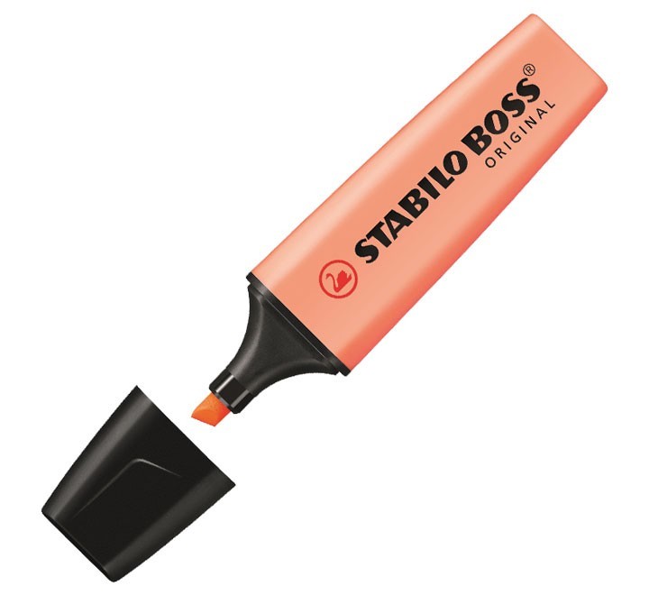marcador stabilo boss pastel melocoton 70/126