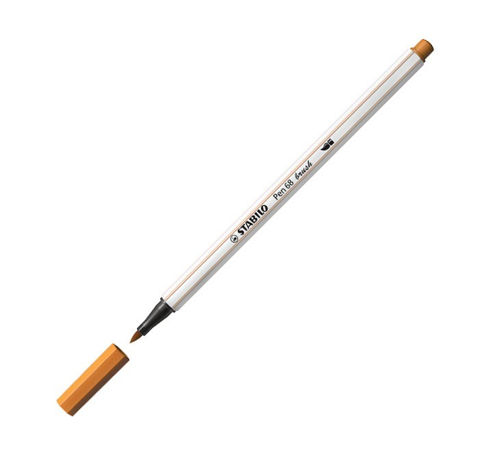 rotulador stabilo pen 68 brush 89 ocre oscuro