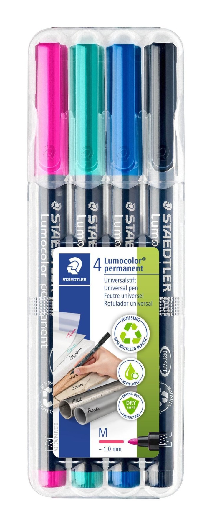 est. 4 rotul staedtler lumocolor perm 1mm st 2