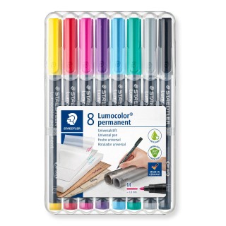 est. 8 rotul staedtler lumocolor perm 1mm st 2