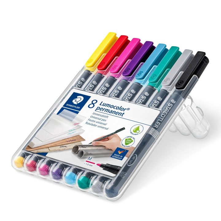 est. 8 rotul staedtler lumocolor perm 1mm st 2