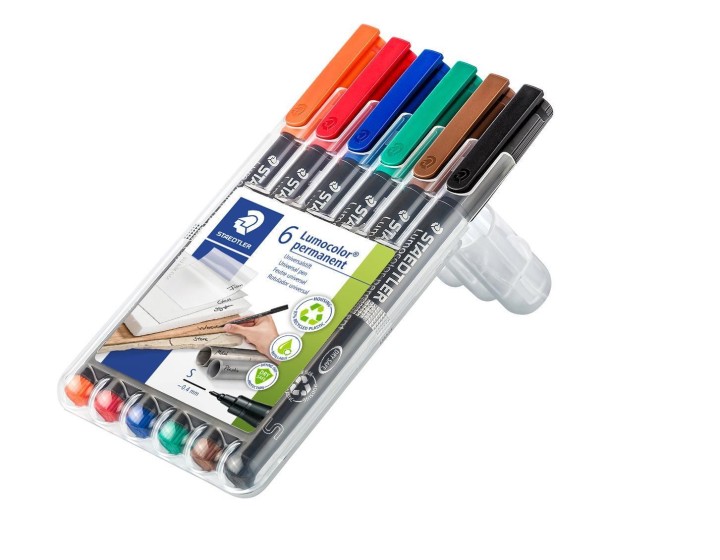 est. 6 rotulad. staedtler lumocolor perm 0.4mm