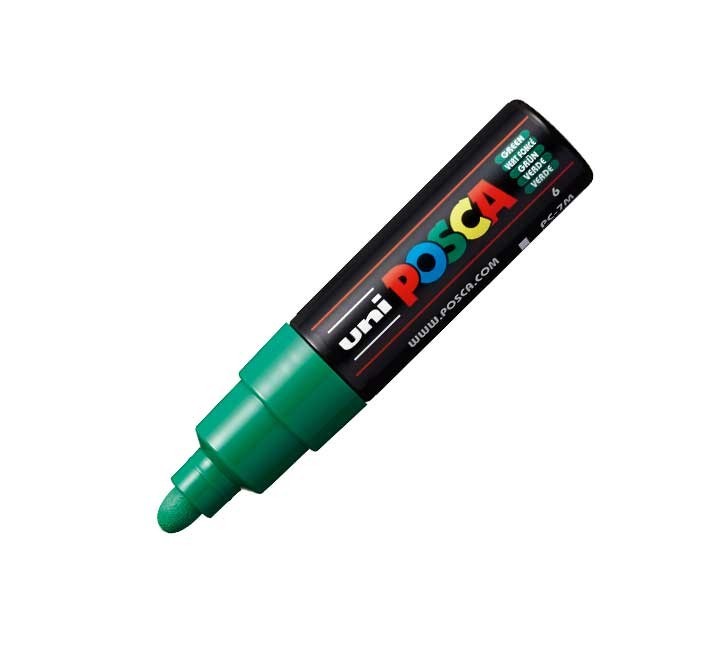 marcador uniball posca pc7m 4.5-5.5mm verde