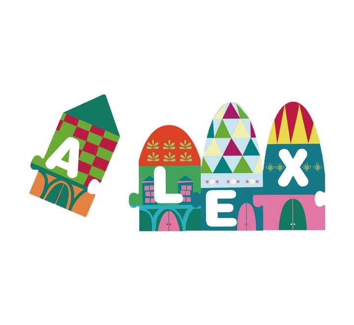 caja 40 piezas puzzle apli casita abc