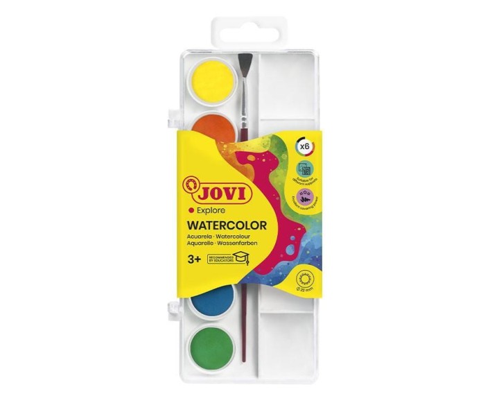 estuche 6 acuarelas jovi 800/6