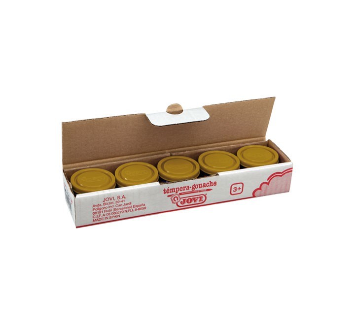 estuche 5 botes tempera jovi 35ml oro 50338