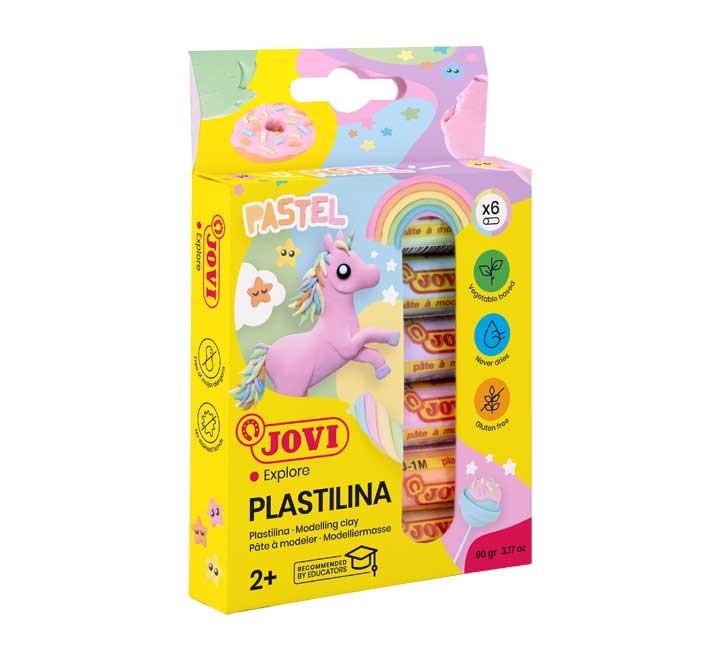 c. 6u plastilina jovi stdo pastel 15gr 90/6p