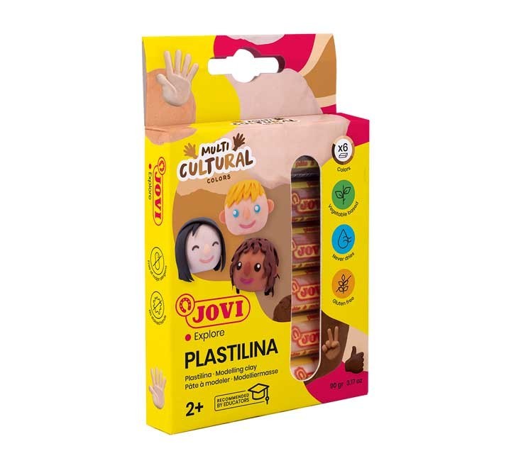 c. 6u plastilina jovi 15gr multi cultural std