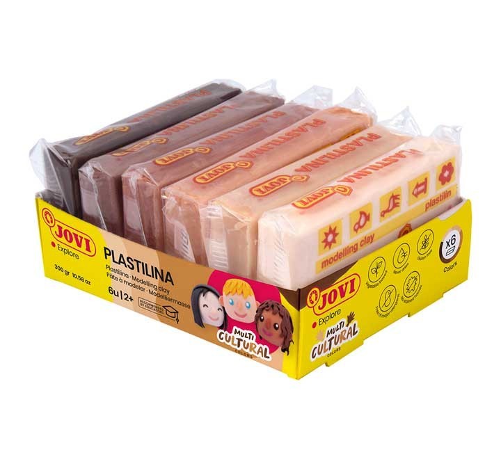 c. 6u plastilina jovi 50gr multi cultural std