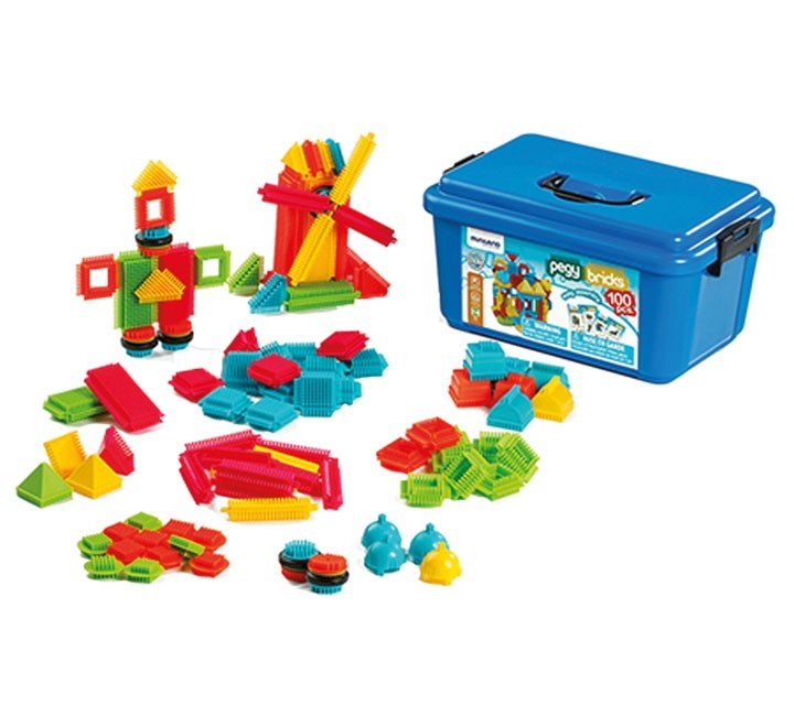 cont. 100 pz. const. pegy bricks miniland 94043