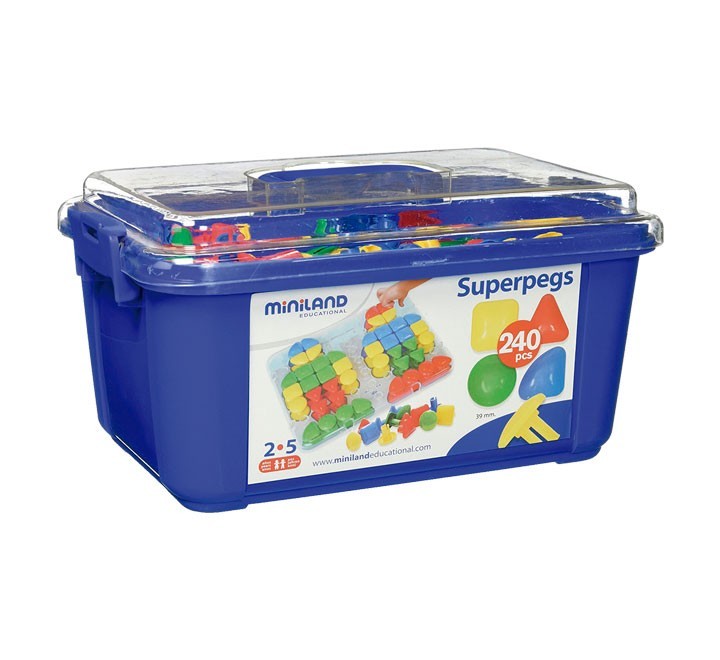 cont. 240 pivotes mosaico miniland superpeg 4cm