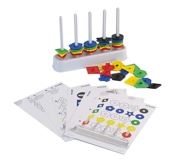 juego miniland abacolor 100 formas 95270