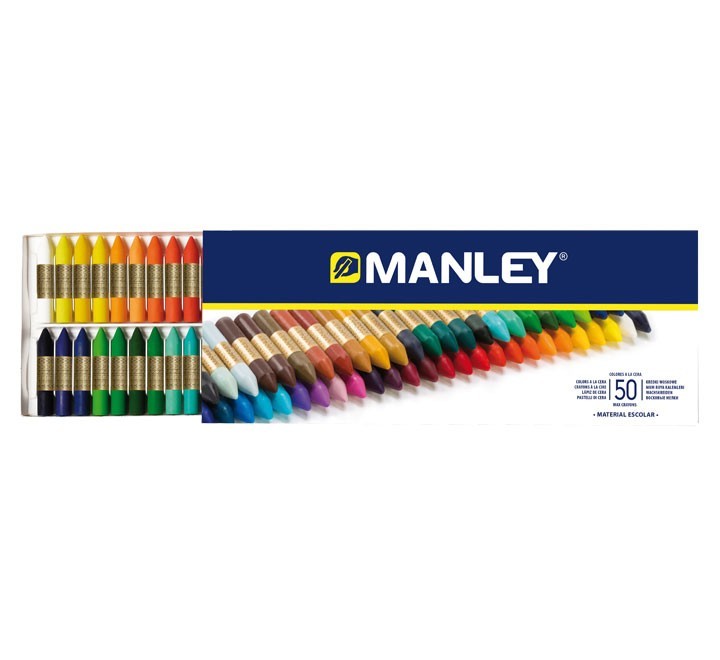 estuche 50 ceras manley ref150 surtido mnc00088