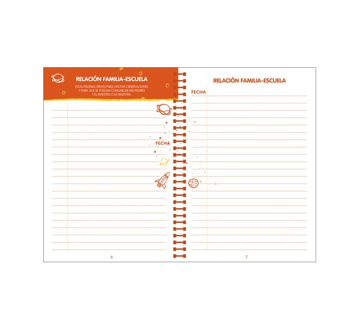 agenda additio escolar a5 cosmos 80pg cast. a112-e