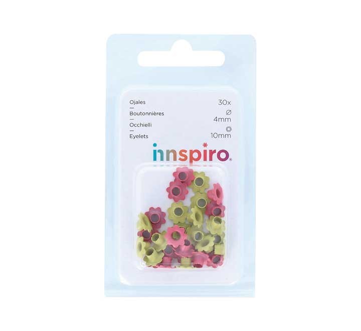 set 30 ojales innspiro flores 10mm stdo