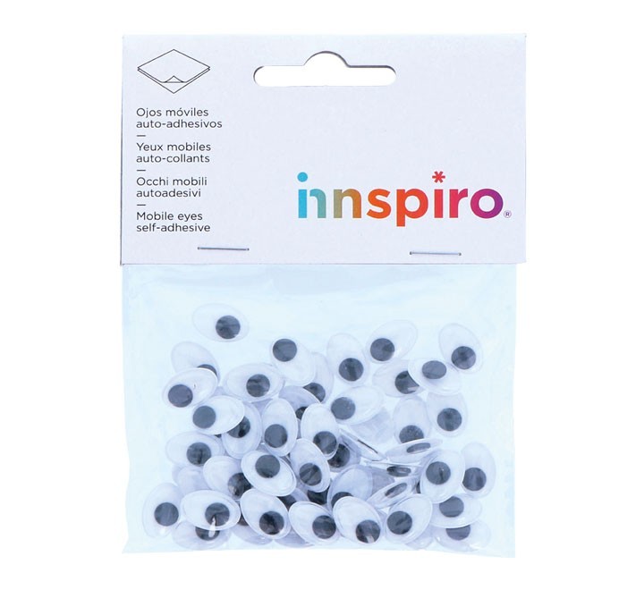 b. 60 ojos moviles adh. innspiro oval. 11x14mm neg