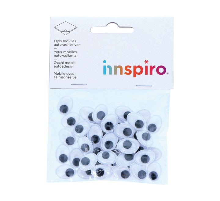 b. 50 ojos moviles adh. innspiro oval. 12x16mm neg