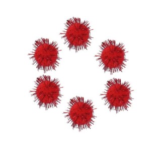 b. 20 pompones brill. innspiro 25mm rojo