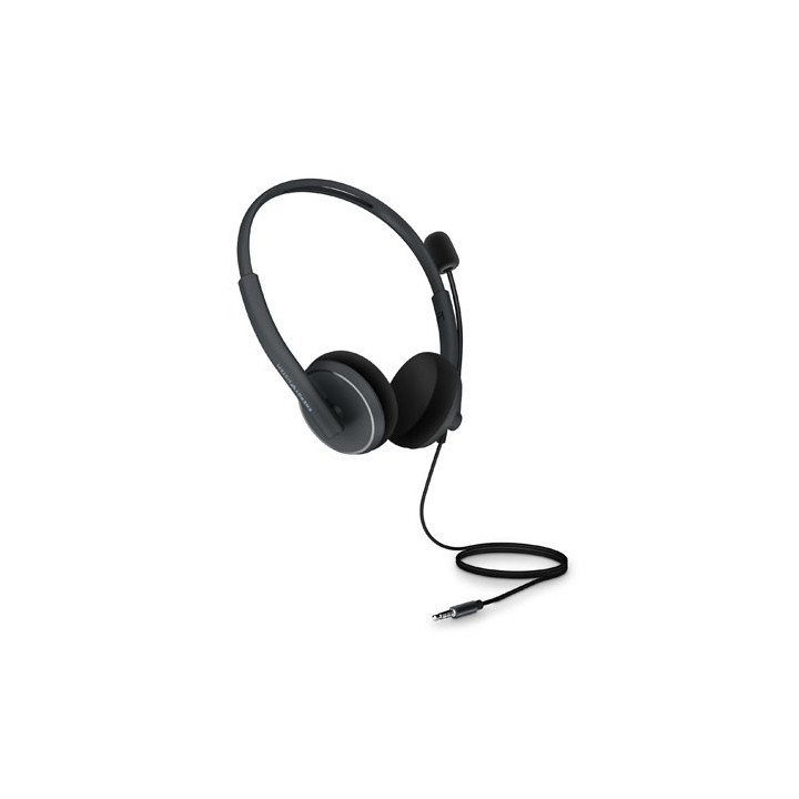 auriculares energy sistem office 2 anthracite on-ear pc mac smartphone 3.5mmplug retractable