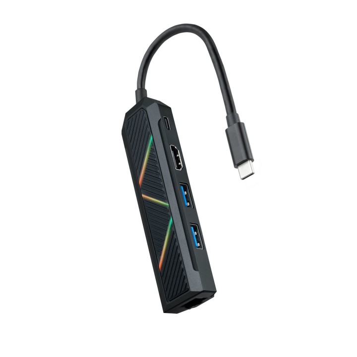 nanocable hub nanocable 5 en 1  usb tipo c -  usb -  hdmi - rj45