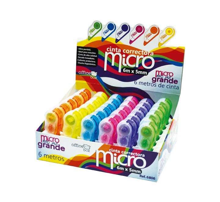 cinta correctora office box 6mx5mm stdo pack: 36 unidades