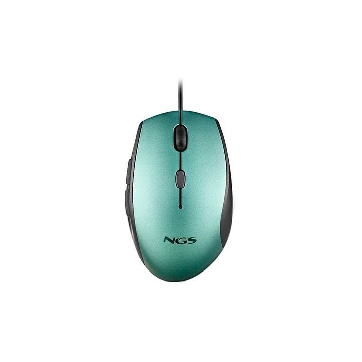 raton optico ngs moth ice wired ergonomic silent ergonomico dpi 1600 1.8m cable 2 botones adic.