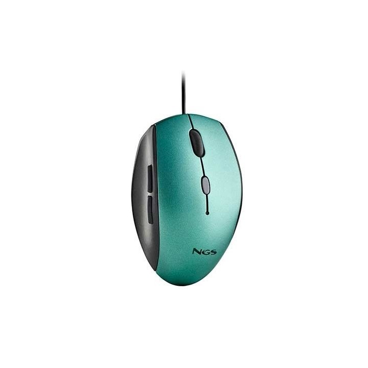 raton optico ngs moth ice wired ergonomic silent ergonomico dpi 1600 1.8m cable 2 botones adic.
