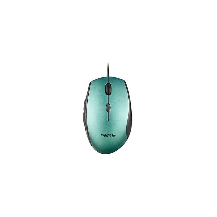 raton optico ngs moth ice wired ergonomic silent ergonomico dpi 1600 1.8m cable 2 botones adic.