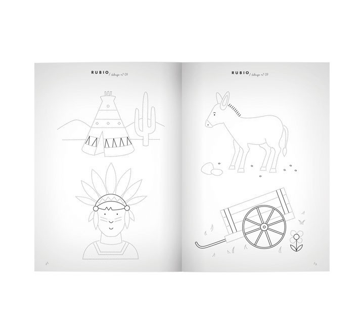 pack 10 cuadernos rubio dibujo/escritura 9 c09
