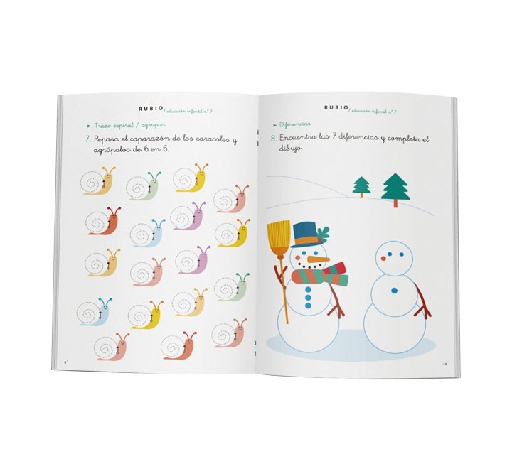 pack 10 cuadernos rubio educ. infantil pr7