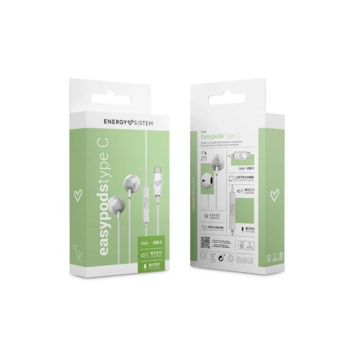 energy sistem auriculares easypods type c snow