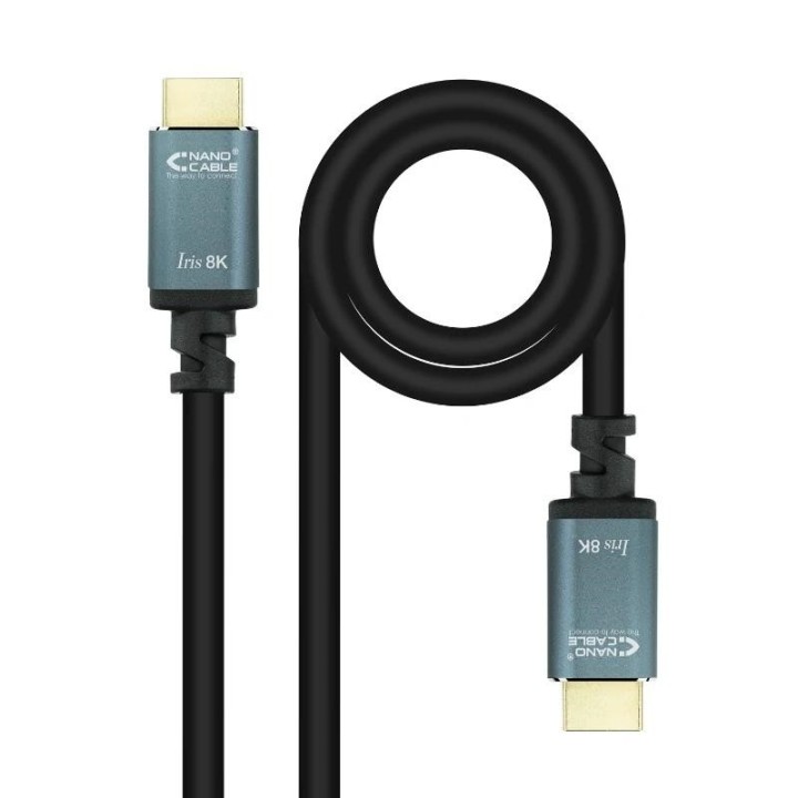 nanocable cable hdmi 2.1 iris 8k m-m 10 metros
