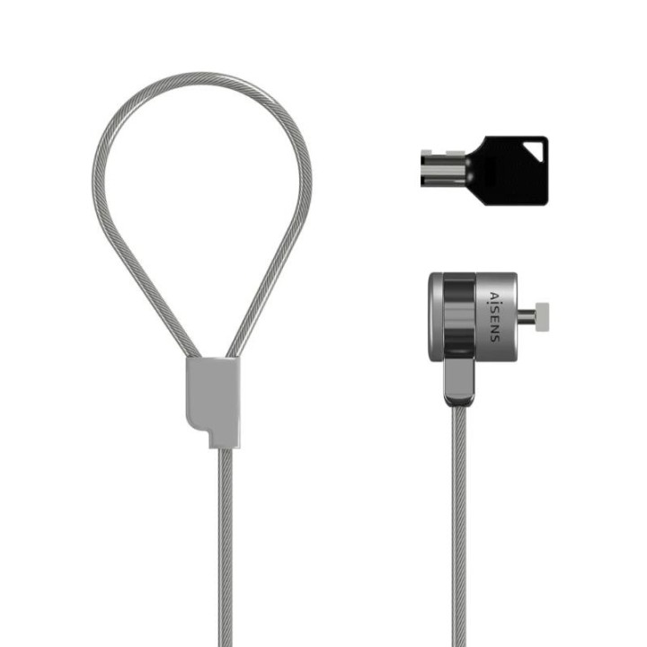 aisens cable seguridad  cerradura llave  1.5m