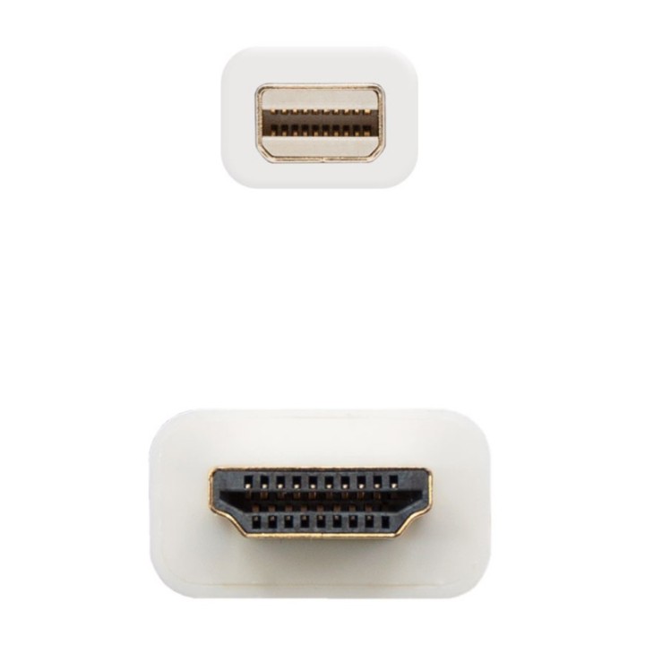 nanocable cable conversor mini dp/ hdmi 2 m blanco