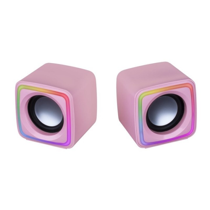 mars gaming altavoces mscube premium 8w pink
