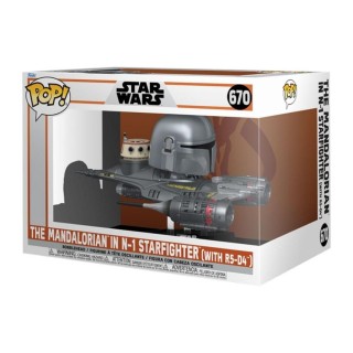 funko funko pop rides mandalorian mandaloriano & n - 1 starfighter 76549